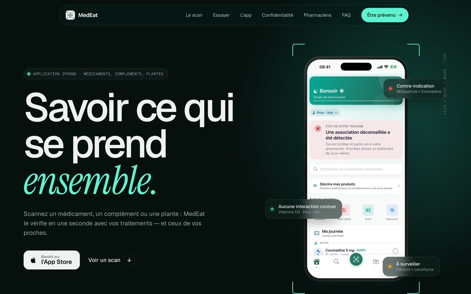 Site MedEat sur ordinateur